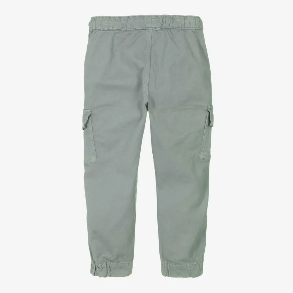 iDO Baby Trousers*Boys Green Cotton Cargo Trousers