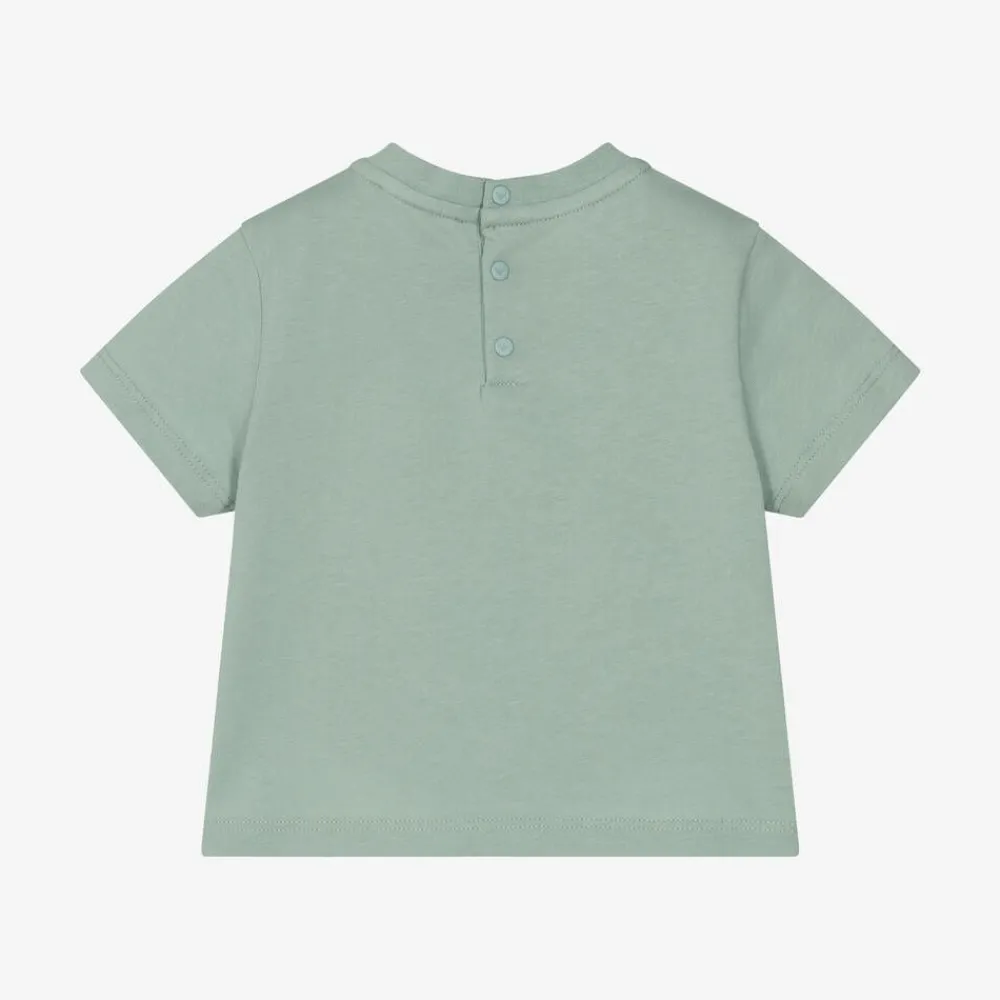 Emporio Armani Tops*Boys Green Cotton Eagle Logo T-Shirt