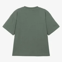 Emporio Armani Tops*Boys Green Cotton Eagle Logo T-Shirt