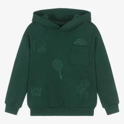 Mayoral Tops*Boys Green Cotton Hoodie