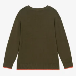 Timberland Tops*Boys Green Cotton Knit Jumper