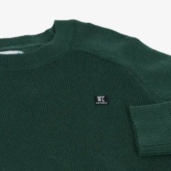 Mayoral Tops*Boys Green Cotton Knit Sweater