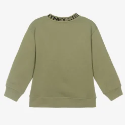 Stella McCartney Kids Tops*Boys Green Cotton Pocket Sweatshirt