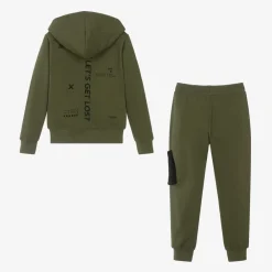 iDO Junior Tracksuits*Boys Green Cotton Tracksuit