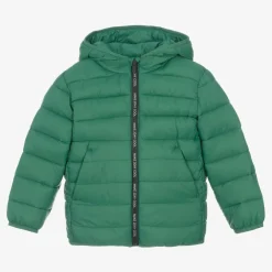 Mayoral Coats & Jackets*Boys Green Hooded Puffer Jacket