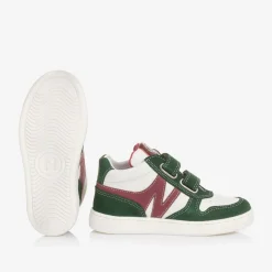 Naturino Trainers|Trainers*Boys Green Leather Velcro Trainers
