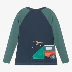 Frugi Tops*Boys Green Organic Cotton Camping Top