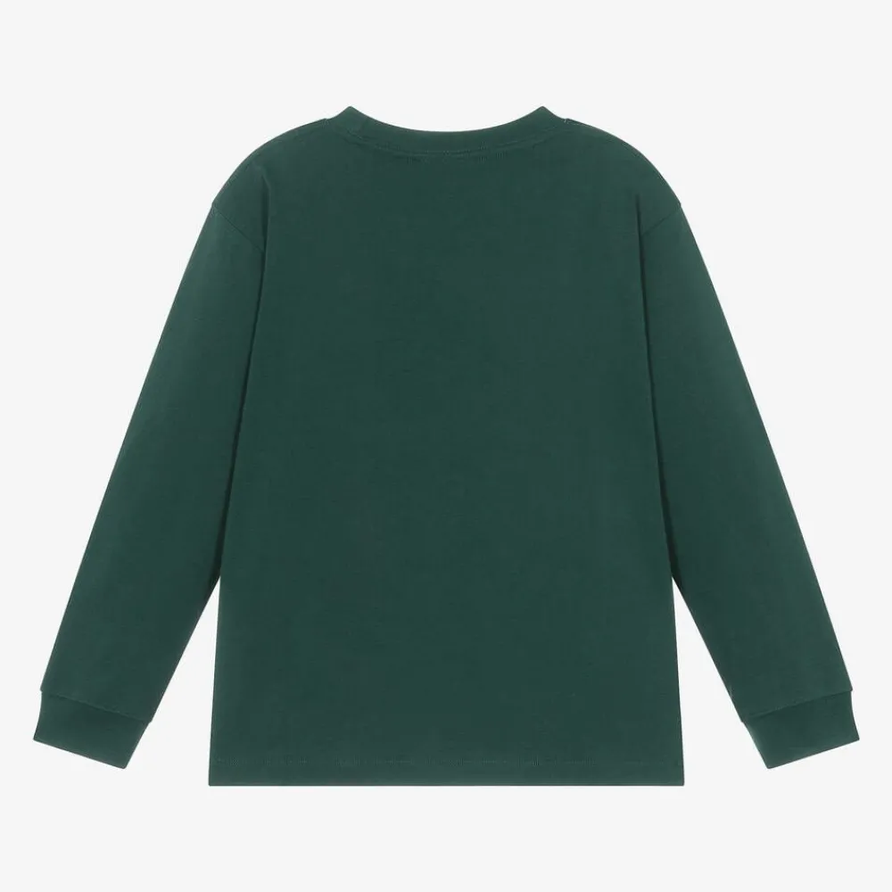 Molo Tops*Boys Green Organic Cotton Astronaut Top