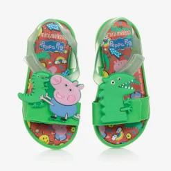 Mini Melissa Sandals|Sandals*Boys Green Peppa Pig Jelly Sandals