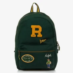 Ralph Lauren Bags*Boys Green Polo Bear Backpack (44cm)