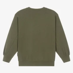 Molo Tops*Boys Green Slogan Sweatshirt Growth
