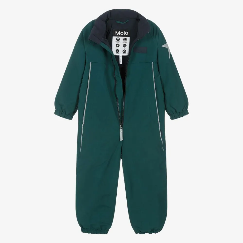Molo Snowwear*Boys Green Star Snowsuit