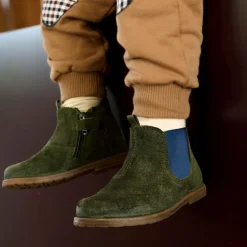 Falcotto by Naturino Boots|Boots*Boys Green Suede Leather Boots