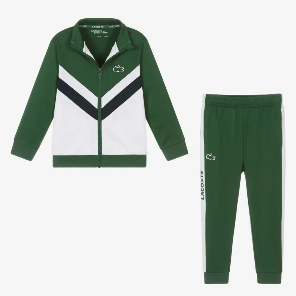 Lacoste Tracksuits*Boys Green Tennis Tracksuit