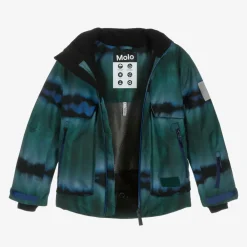 Molo Snowwear*Boys Green Tie-Dye Ski Jacket