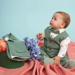 Andreeatex Suits|Suits*Boys Green Twill Suit