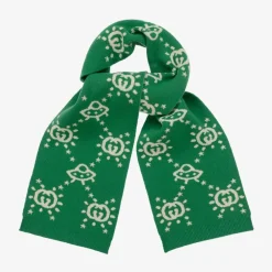 Gucci Scarves*Boys Green UFO Wool Knit Scarf (145cm)