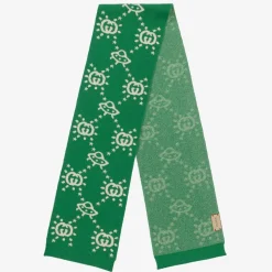 Gucci Scarves*Boys Green UFO Wool Knit Scarf (145cm)