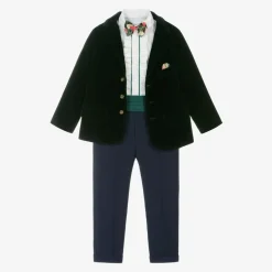Andreeatex Suits|Suits*Boys Green Velvet Suit
