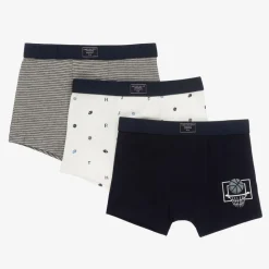 Mayoral Underwear*Boys Grey & Blue Boxer Shorts (3 Pack)