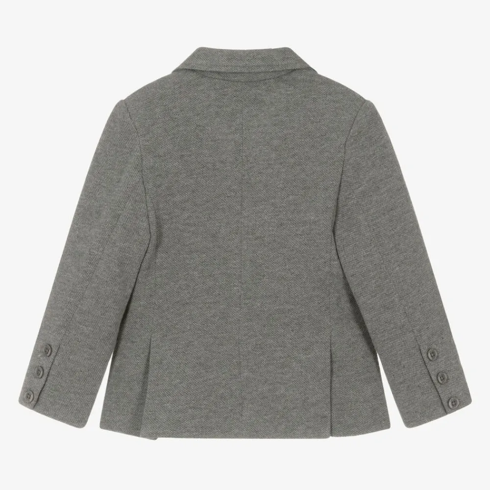 Tutto Piccolo Coats & Jackets*Boys Grey Cotton Blazer