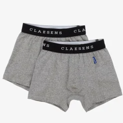 Claesens Underwear*Boys Grey Cotton Boxers (2 Pack)