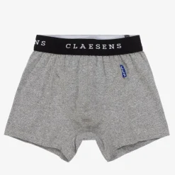 Claesens Underwear*Boys Grey Cotton Boxers (2 Pack)
