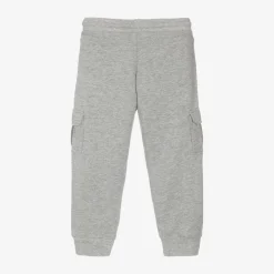 Boboli Trousers*Boys Grey Cotton Cargo Joggers