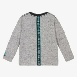 Boboli Tops*Boys Grey Cotton Moose Top