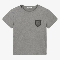 Dolce amp; Gabbana Tops*Boys Grey Cotton T-Shirt