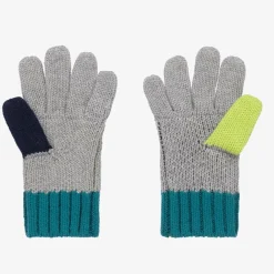 Boboli Gloves & Mittens*Boys Grey Dinosaur Gloves