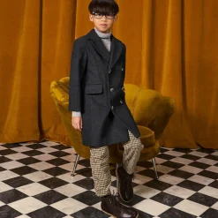 Romano Coats & Jackets*Boys Grey Faux Fur Trim Coat