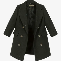 Romano Coats & Jackets*Boys Grey Faux Fur Trim Coat