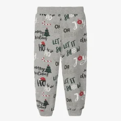 NAME IT Trousers*Boys Grey Festive Cotton Joggers