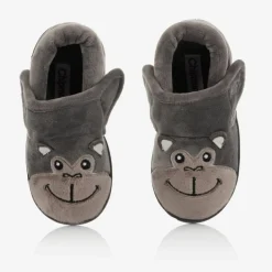 Chipmunks Slippers|Slippers*Boys Grey Gorilla Slippers