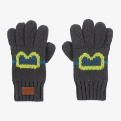 Boboli Gloves & Mittens*Boys Grey Knitted Gloves