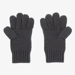 Boboli Gloves & Mittens*Boys Grey Knitted Gloves