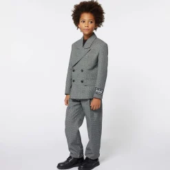 BOSS Suits*Boys Grey Monogram Logo Suit