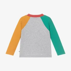 Frugi Tops*Boys Grey Organic Cotton Tractor Top