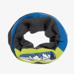 Boboli Scarves*Boys Grey Ski-Themed Snood