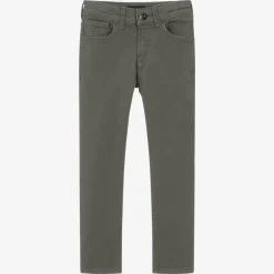 Emporio Armani Trousers*Boys Grey Slim Cotton Jeans