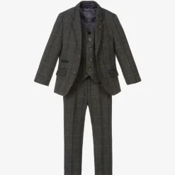 House of Cavani Suits|Suits*Boys Grey Tweed Albert Suit