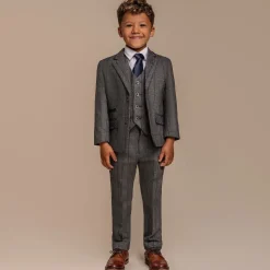 House of Cavani Suits|Suits*Boys Grey Tweed Albert Suit
