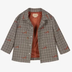 Gucci Coats & Jackets*Boys Grey Wool Jacket