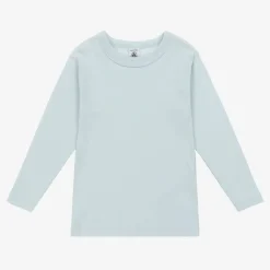 Petit Bateau Underwear*Boys Ivory & Blue Cotton Tops (2 Pack)