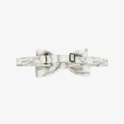 Versace Clothing Accessories*Boys Ivory & Grey Barocco Bow Tie