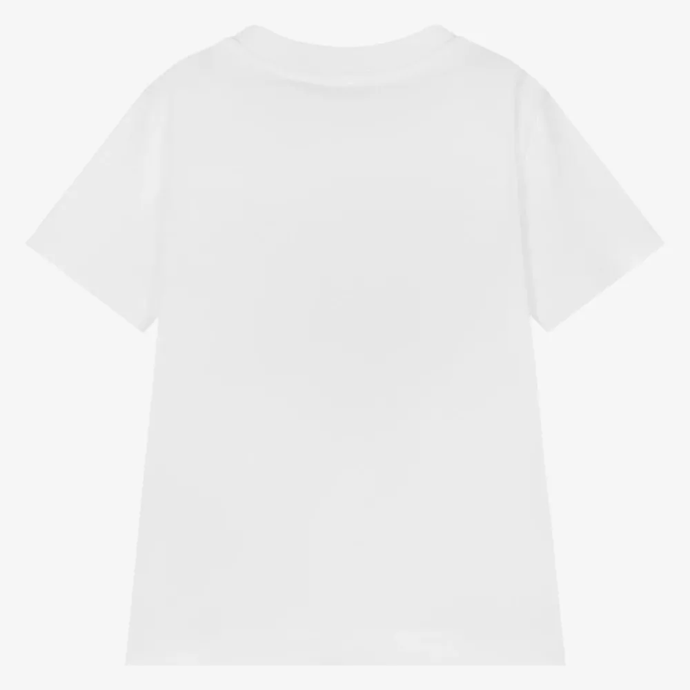 Moncler Enfant Tops*Boys Ivory Cotton Batman Print T-Shirt