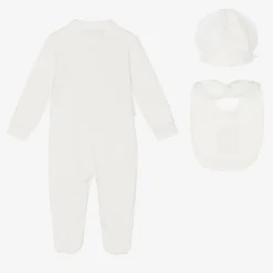 Beau KiD Gifts|Babysuits*Boys Ivory Cotton Crest Babysuit Set