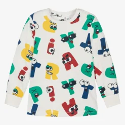 iDO Baby Tops*Boys Ivory Cotton Letters Top
