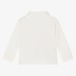 Mayoral Tops*Boys Ivory Cotton Polo Shirt